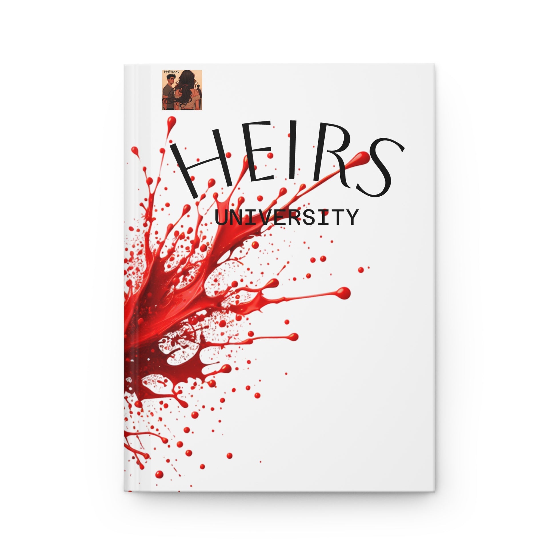 “HEIRS” Blood Splash Hardcover Journal, Creative Writing Journal, Notebook, Gift for Students, Heirs University Theme, Art Journal