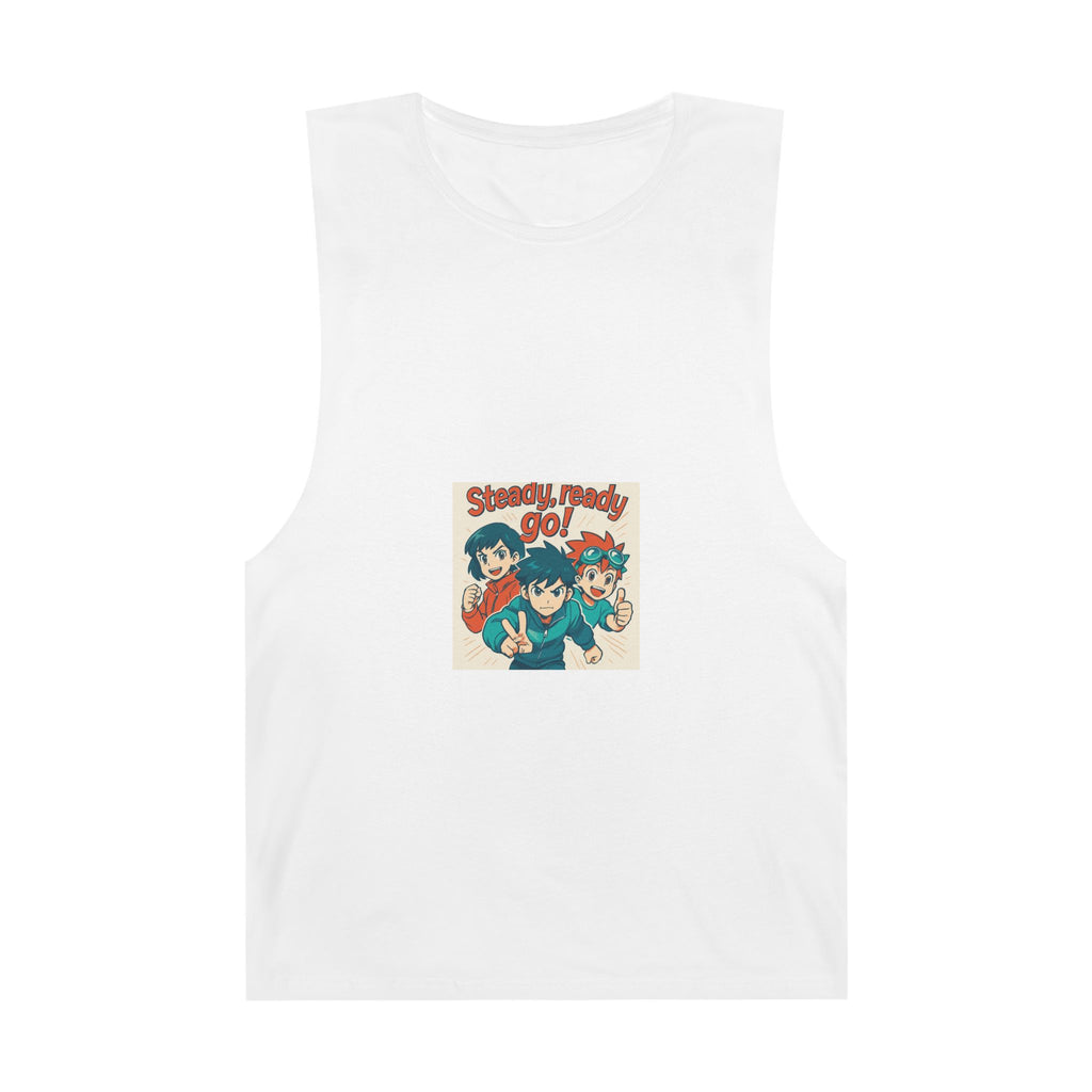 Playful “Heirs” Unisex Tank Top - Steady, Ready, Go!