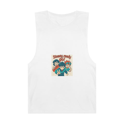 Playful “Heirs” Unisex Tank Top - Steady, Ready, Go!