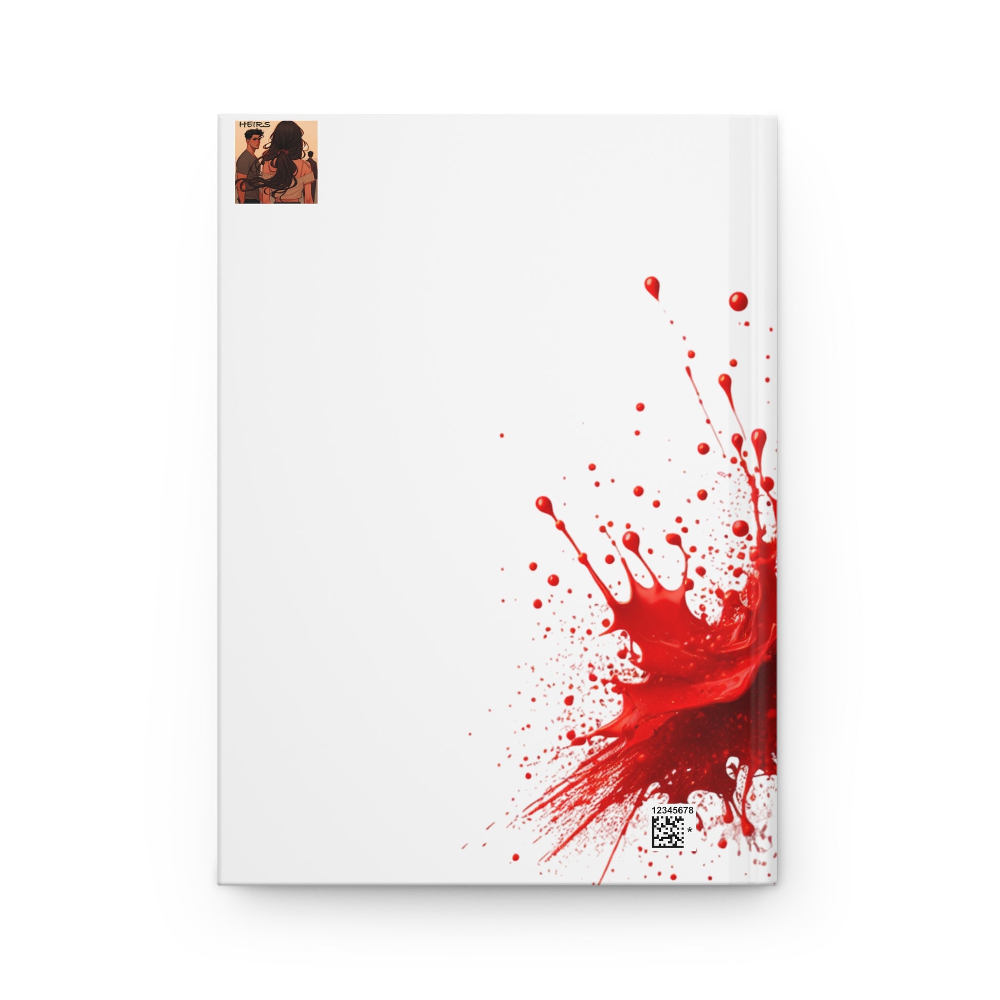“HEIRS” Blood Splash Hardcover Journal, Creative Writing Journal, Notebook, Gift for Students, Heirs University Theme, Art Journal