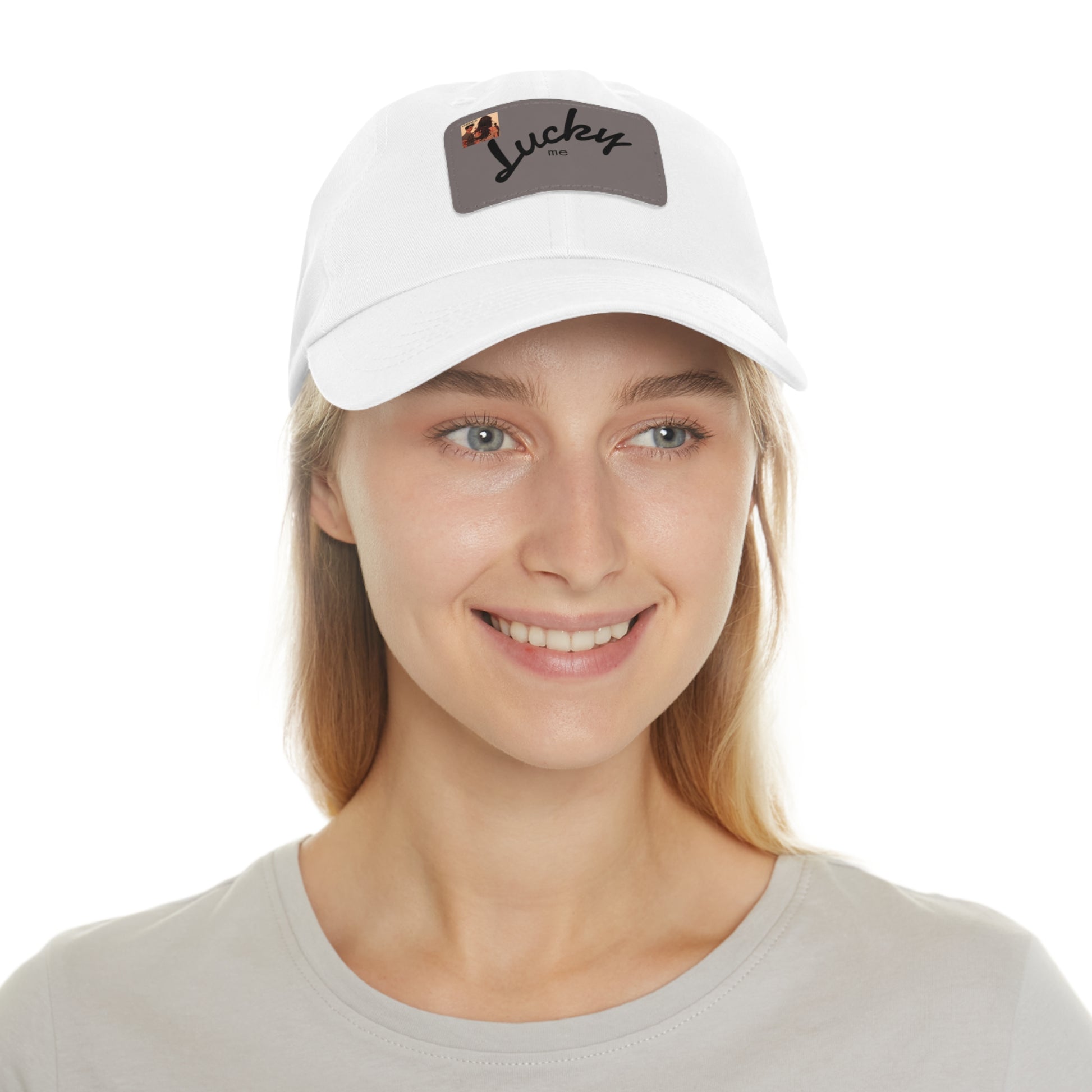 “HEIRS” Lucky me Leather Patch Hat, Stylish Cap for Outdoors, Perfect Gift for Birthdays