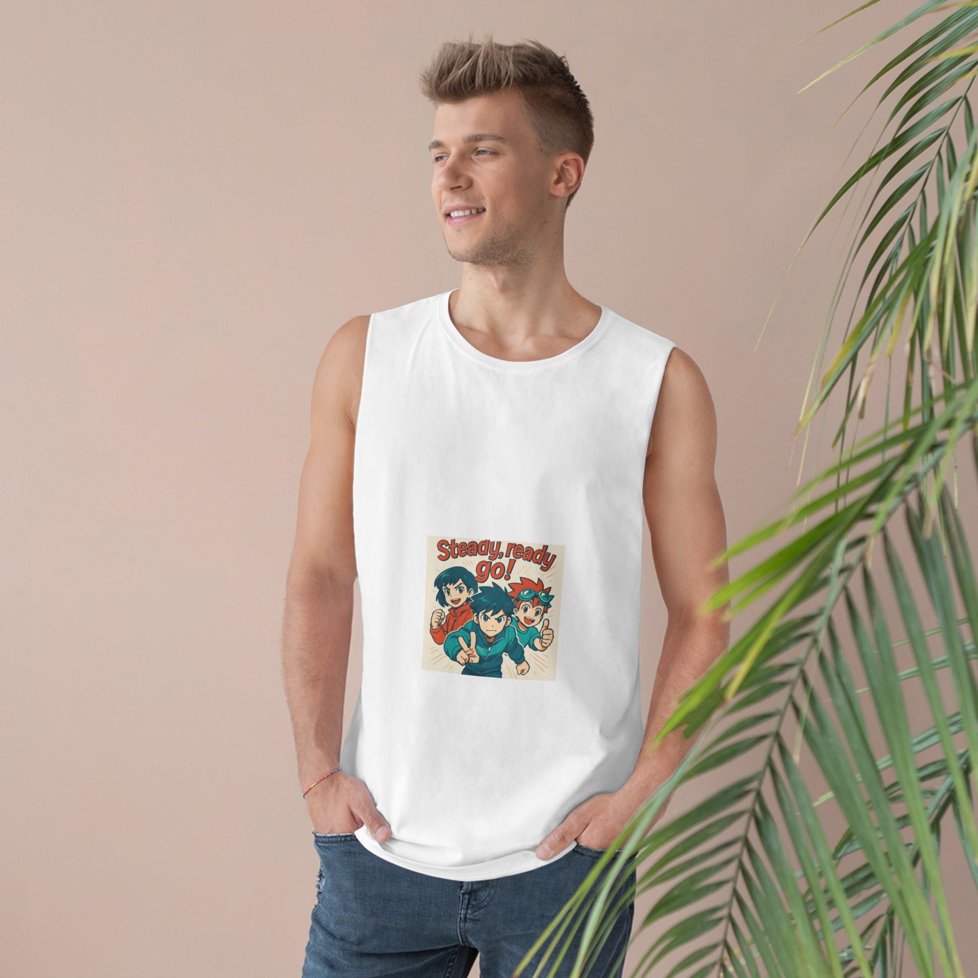 Playful “Heirs” Unisex Tank Top - Steady, Ready, Go!
