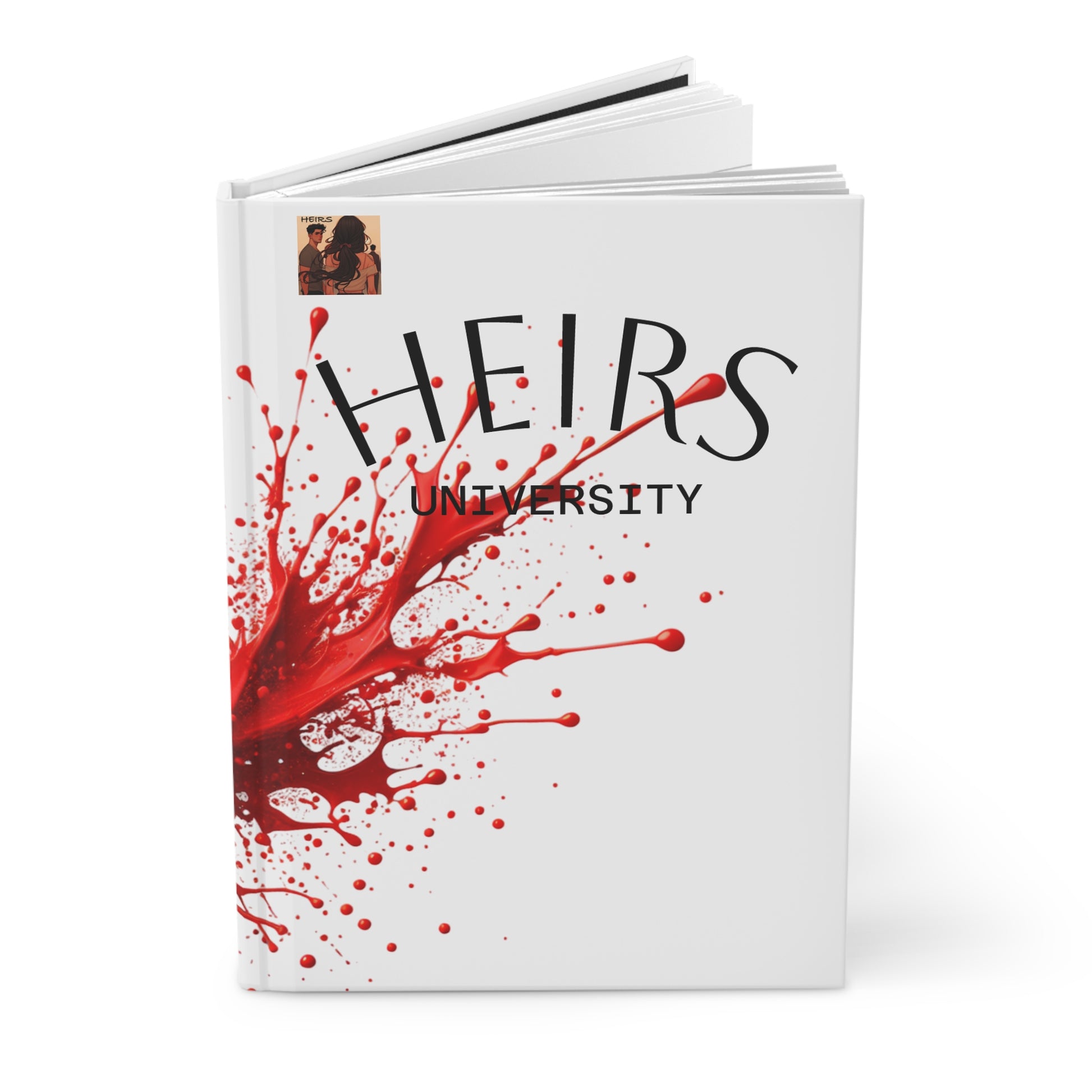 “HEIRS” Blood Splash Hardcover Journal, Creative Writing Journal, Notebook, Gift for Students, Heirs University Theme, Art Journal