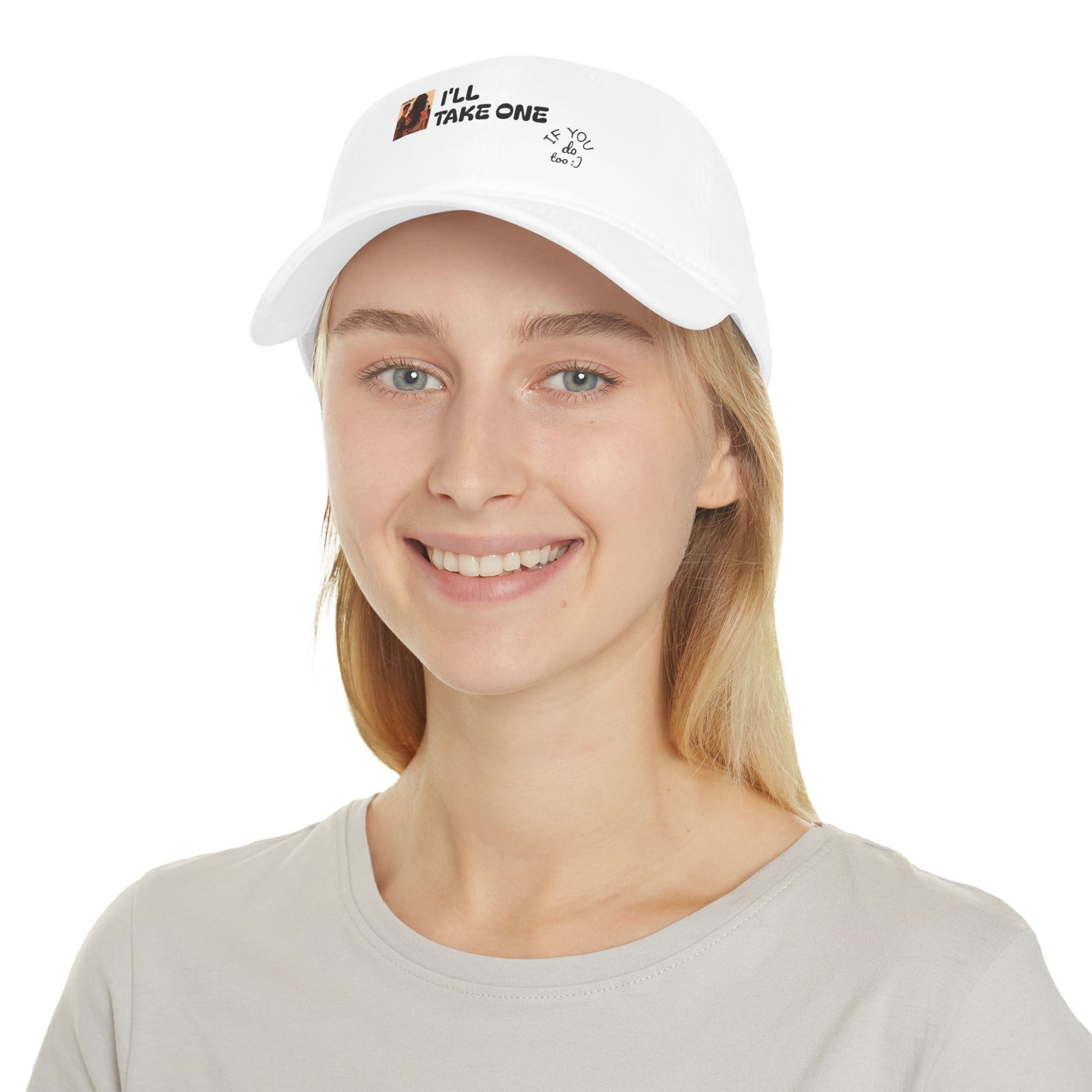 “HIERS” White Low Profile Baseball Cap - Casual Style, Gift for Friends, Trendy Hat for Everyday Wear, Summer Accessory, Quotes Cap