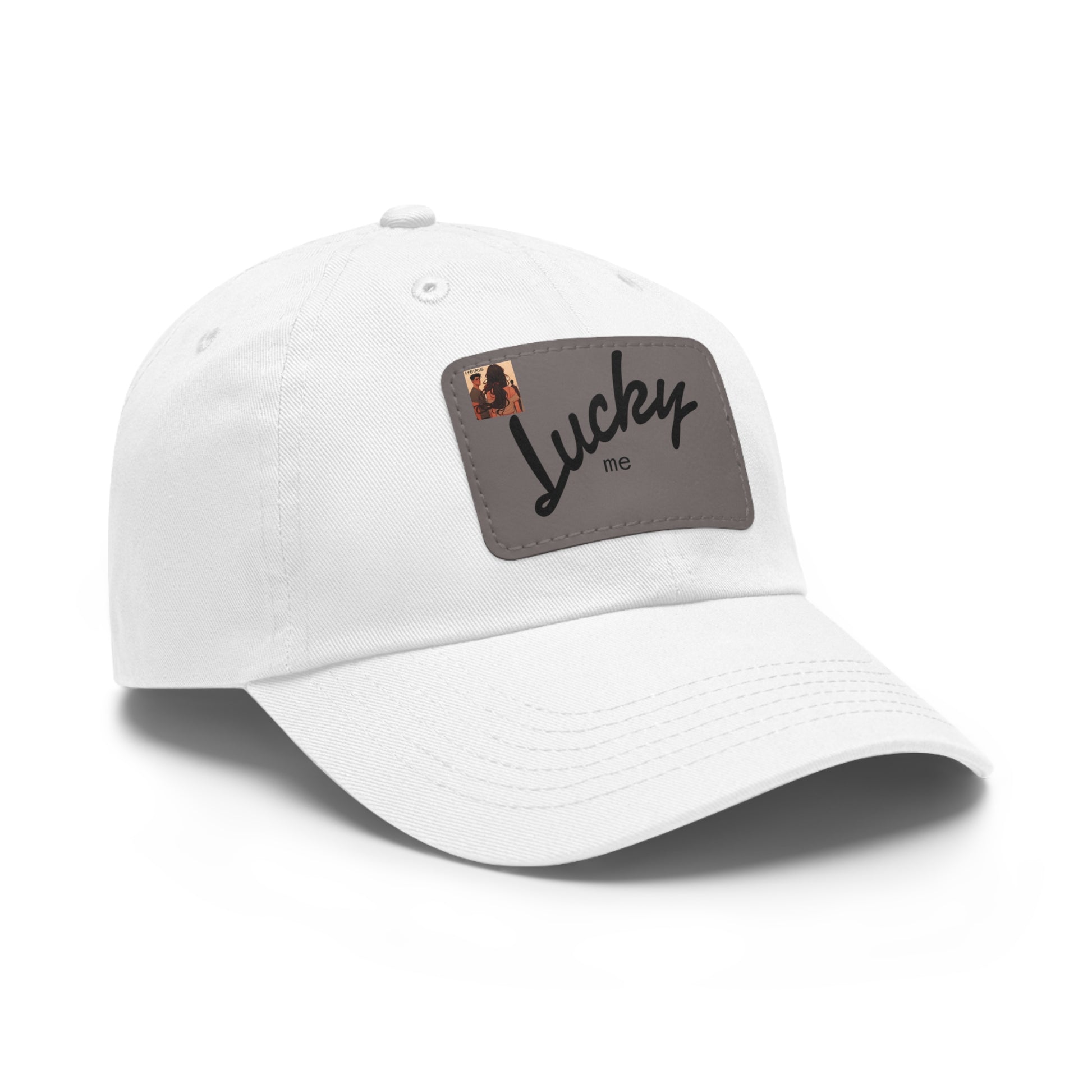 “HEIRS” Lucky me Leather Patch Hat, Stylish Cap for Outdoors, Perfect Gift for Birthdays