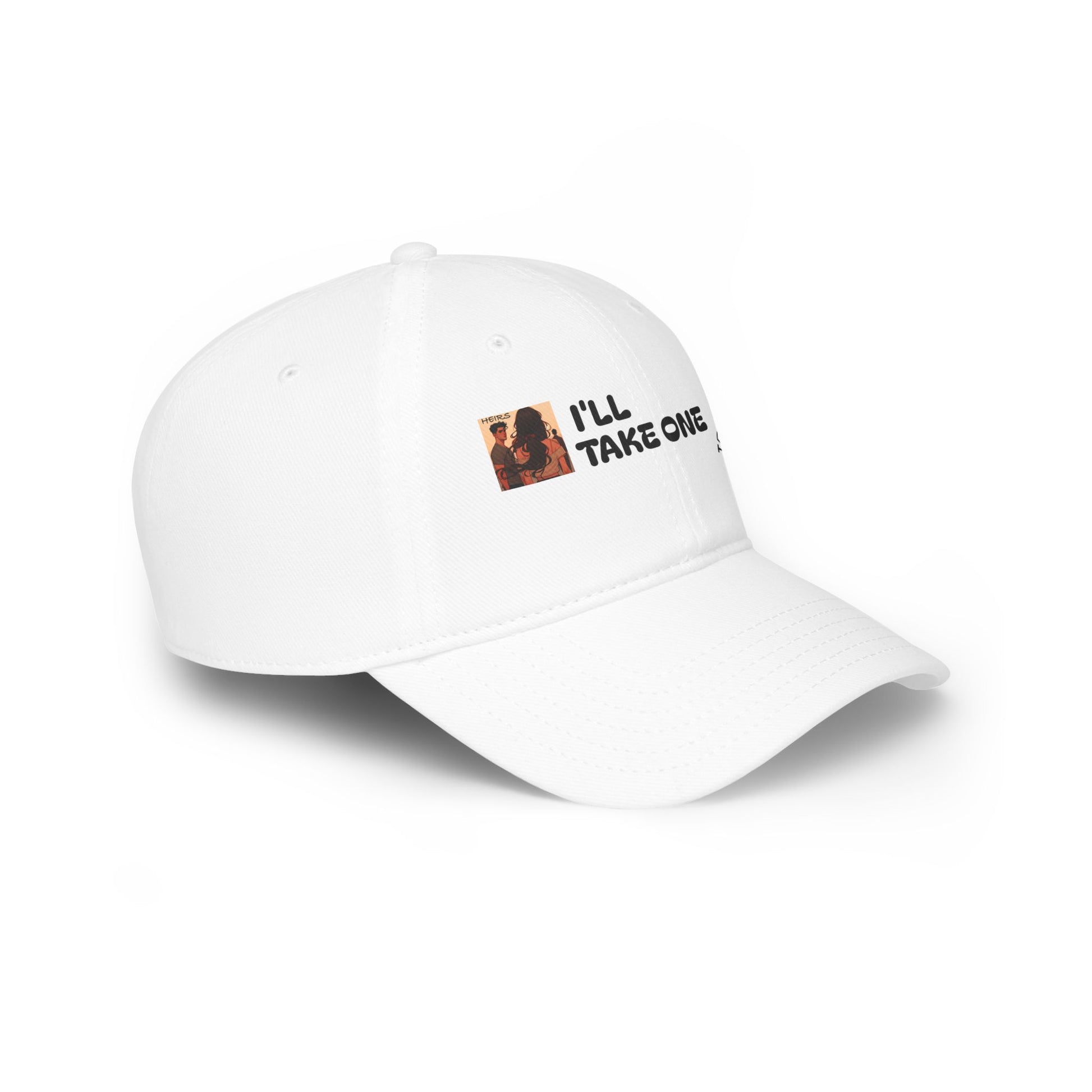 “HIERS” White Low Profile Baseball Cap - Casual Style, Gift for Friends, Trendy Hat for Everyday Wear, Summer Accessory, Quotes Cap